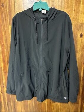 Voyager Women’s Black Hooded Zip Jacket - Lightweight Windbreaker (M)
